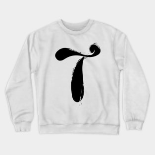 T letter typeface Crewneck Sweatshirt